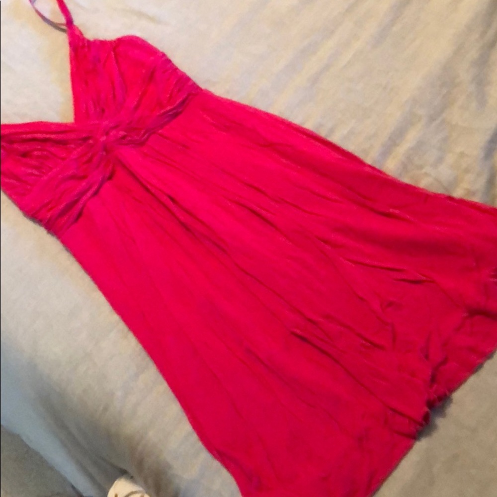 Hot pink bubble dress